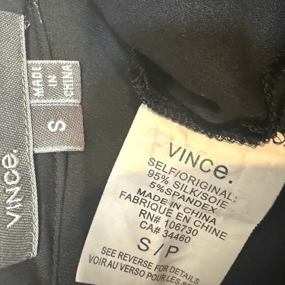 Vince small silk side split curve hem blouse tunic top TLS2 2787 - Picture 4 of 13